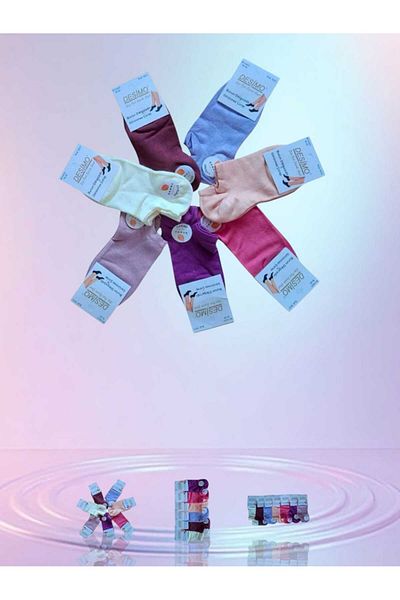 MultiButik Desimo Bamboo Viscous Invisible Booties Socks 7 Pack