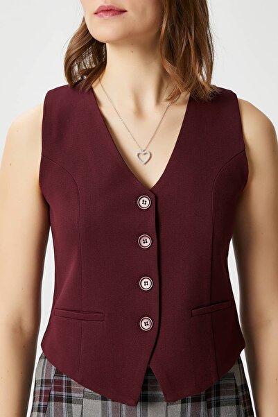 Ritnice Women's Milena Lined Claret Red Vest