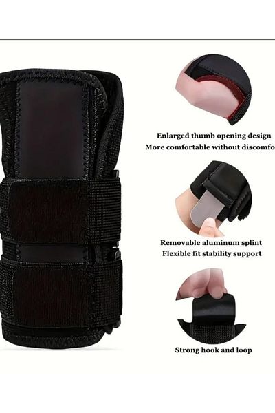 Fix Wrist Brace with Adjustable Breathable Design and Reinforced Aluminum Splints, 17.5 cm Length,RIGHT