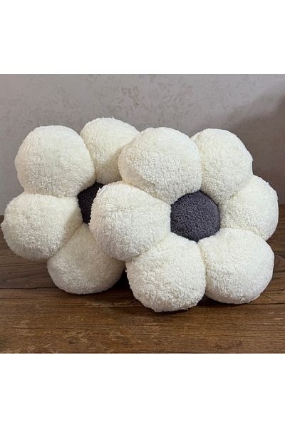 happyteks boutique Perna Daisy Perna de pluș Gri 2 Buc