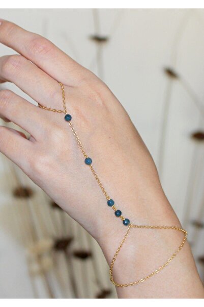 Yelda's Akik Doğal Taşlı Altın Kaplama Şahmeran