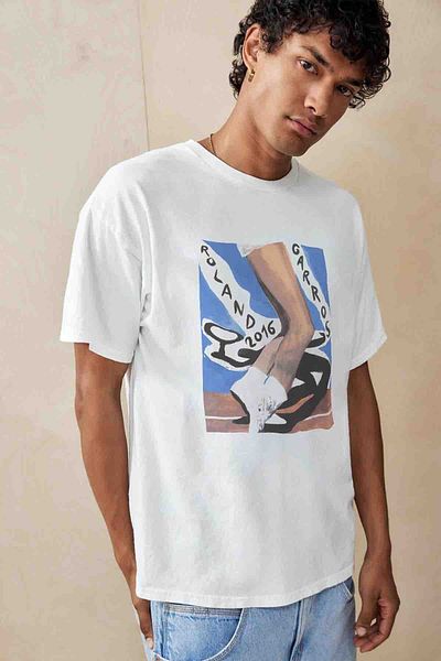 Tee&more. Μπλουζάκι Unisex Oversize 2016 Roland Garros Printed Premium