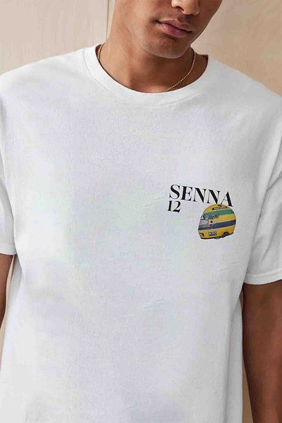 Tee&more. Formula 1 Ayrton Senna Unisex Oversize Premium T-shirt - Back and Front Printed