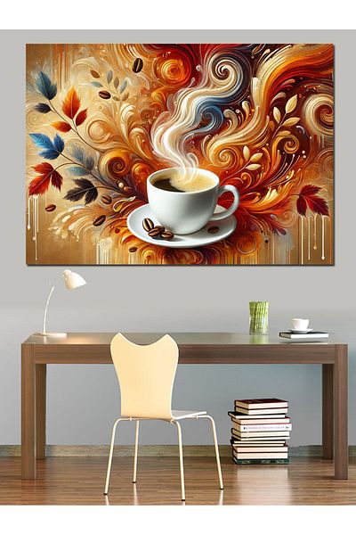 Tablomega Καλλιτεχνικό Smoky Coffee Διακοσμητικός Καμβάς - Ξύλινος Πίνακας MDF