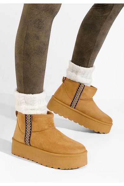 B T Shoes Ghete cu platformă Liley camel