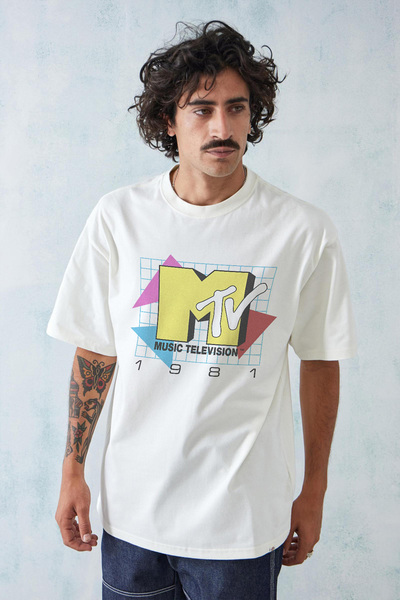 Tee&more. Унисекс тениска Oversize Premium - щампа MTV 1981