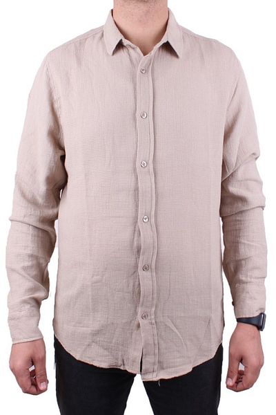 DAGOSTER DMG23-128281 Ανδρικό πουκάμισο με μακρύ μανίκι Stone Casual Regular Fit