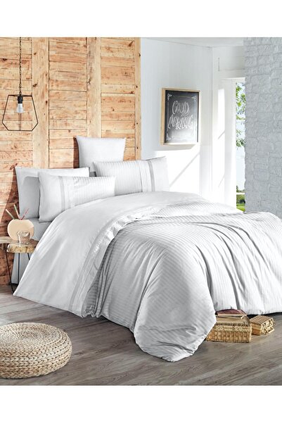 Ceyizza Set de lenjerie de pat dublu Fulya Gala Ranforce (6 piese)