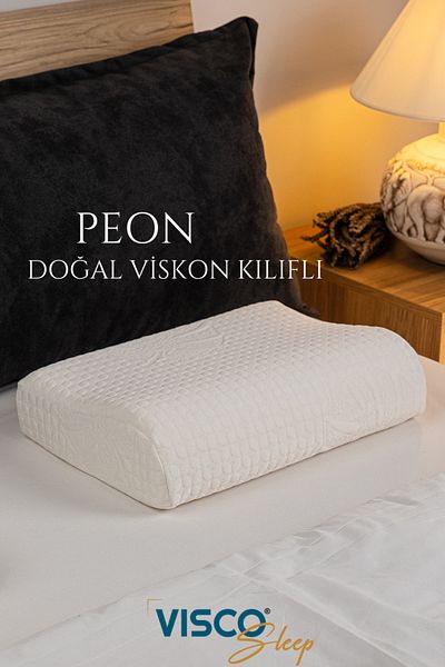 visco sleep Pernă Ortopedică Visco Pernă Mică Suport Gât Peon Cu Husă Viscoză Naturală 45x30x10-7 cm