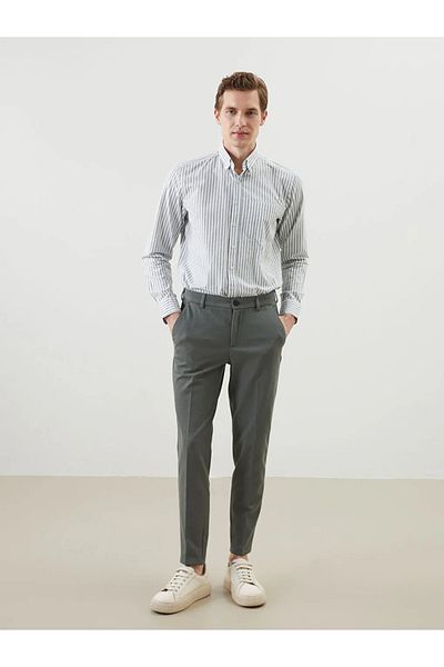 LC Waikiki Ανδρικό ριγέ μακρυμάνικο πουκάμισο LCWAIKIKI Classic Regular Fit