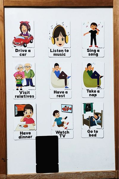 Okuling Magnetic English Word Cards Flashcards - Daily Activities / Daily Activities