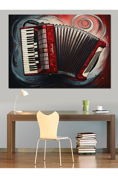 Tablomega Pânză decorativă acordeon vechi - Lemn MDF