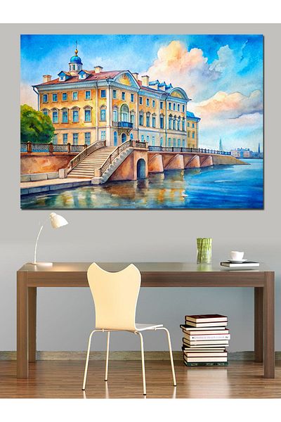 Tablomega Pânză decorativă istorică Yali Landscape - Lemn MDF