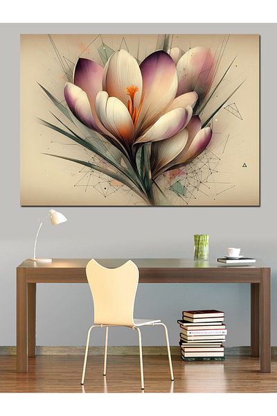 Tablomega Canvas Decorativ Muguri înflorite - Lemn MDF