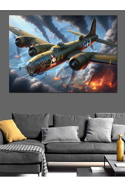 Tablomega Pânză Decorativă Avion Bombardeator - Lemn MDF