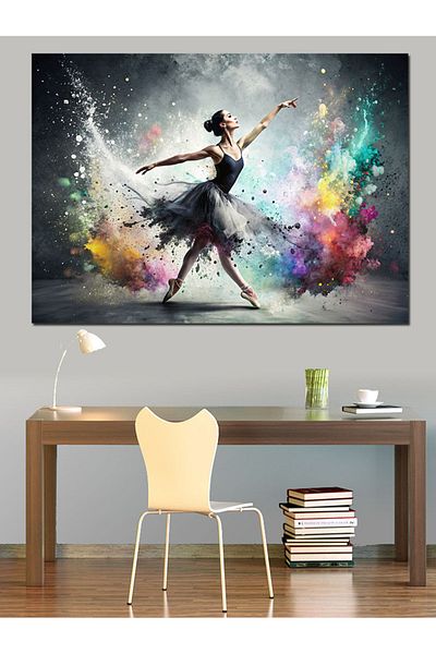 Tablomega Pânză Decorativă Femeie Balerina - Lemn MDF