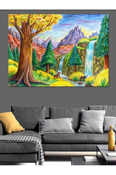 Tablomega Animale din Pădure Pânză Decorativă - Lemn MDF
