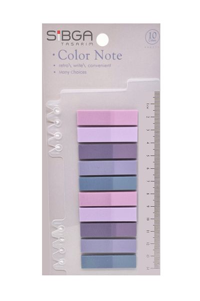 sibga tasarım Transparent Colored Post-It Note Paper - 200 Sheets Bookmark Sticker