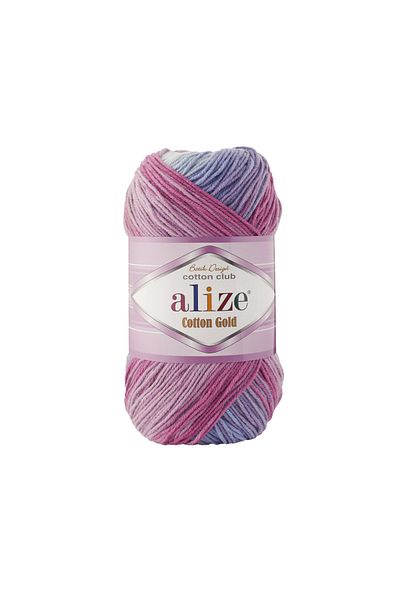 Alize Cotton Gold Batik Hand Knitting Yarn 5 Pack 3686