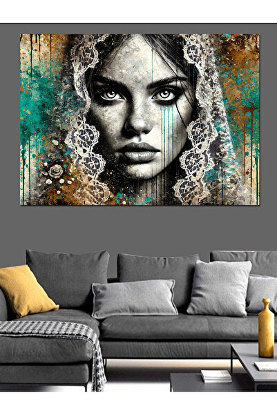 ekart Kadın Ve Gözyaşı Dekoratif Kanvas - Mdf Ahşap Tablo