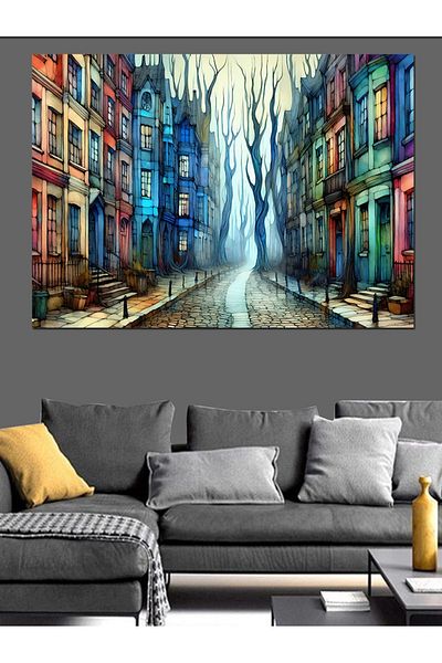 Tablomega Pânză decorativă Silent Streets - Lemn MDF