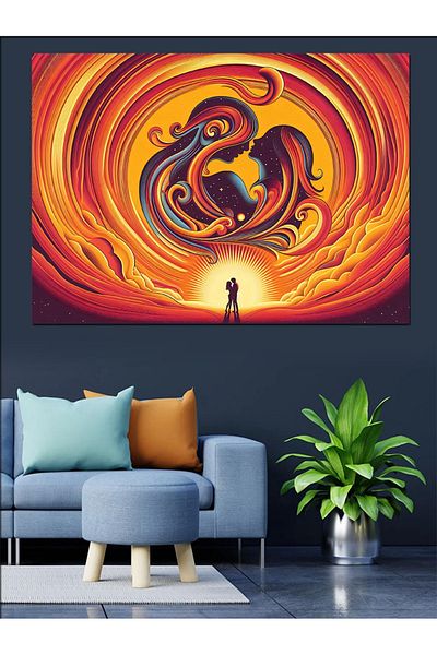 Tablomega Dansul Inimilor Cosmice Pânză Decorativă - Lemn MDF Pictură