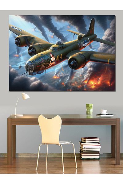 Tablomega Pânză Decorativă Avion Bombardeator - Lemn MDF