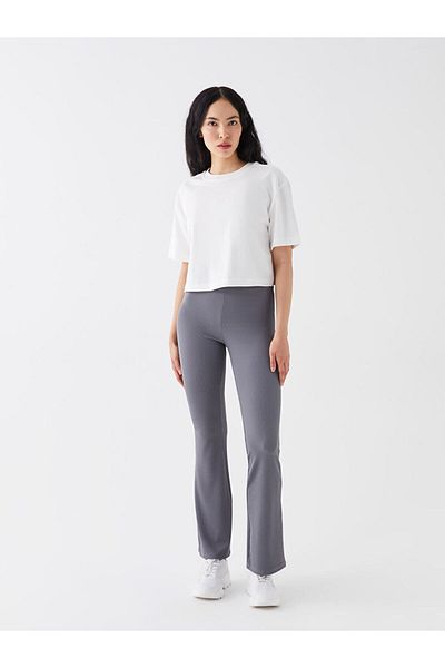 LC Waikiki New Season Elastic Waist Spanish Leg Women's Leggings Trousers - S35602Z8