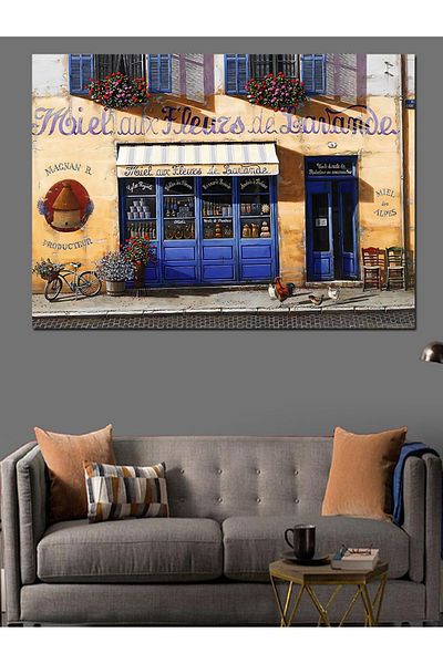 Tablomega Pânză Decorativă Retro Shop - Lemn MDF