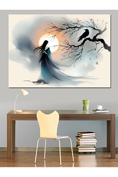 KanvasSepeti Drăguț sub pătură pisică Pictură în ulei Texturată Pânză de înal...