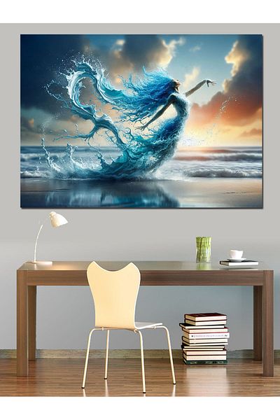 Tablomega Pânză decorativă pentru femei pe nisip - Lemn MDF
