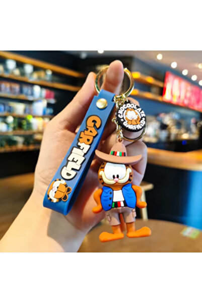 Bizde Ne Yok ki Τρισδιάστατο αστείο καρτούν γάτας Garfield μενταγιόν-στολίδι τσάντας