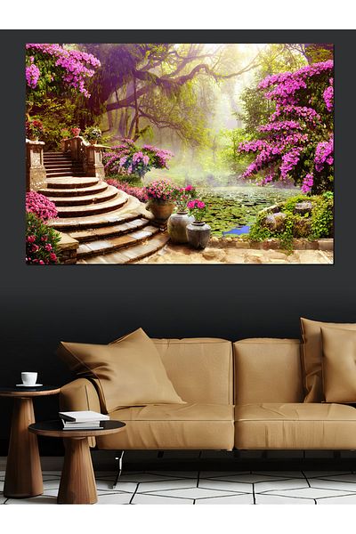 Tablomega Pânză Decorativă Peisaj Pădure - Lemn MDF