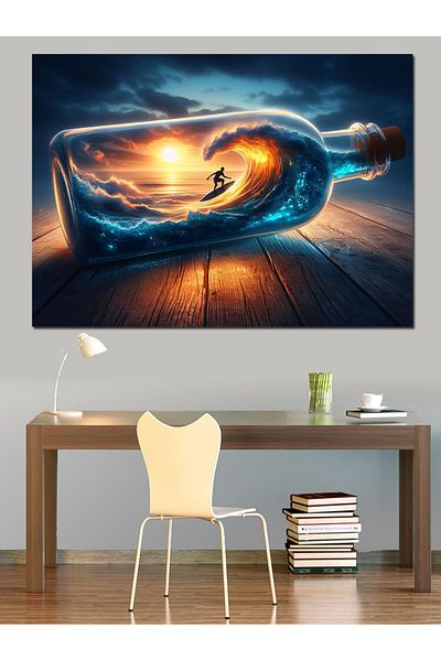 Tablomega Pânză decorativă Waves And Surf - Lemn MDF