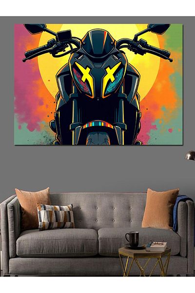Tablomega Pânză decorativă pentru motociclete strălucitoare - MDF Lemn