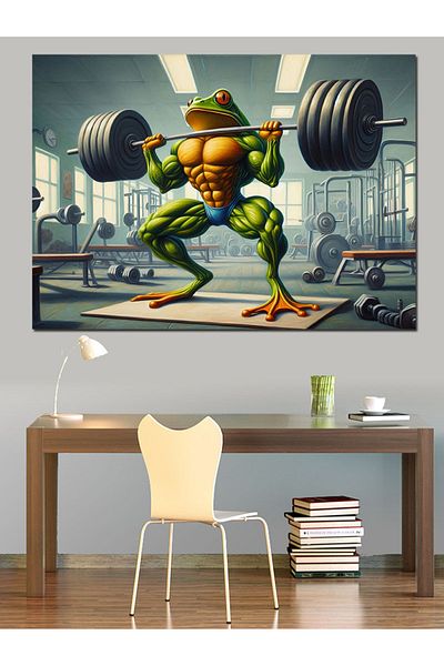 Tablomega Pânză decorativă Sportsman Frog - Lemn MDF