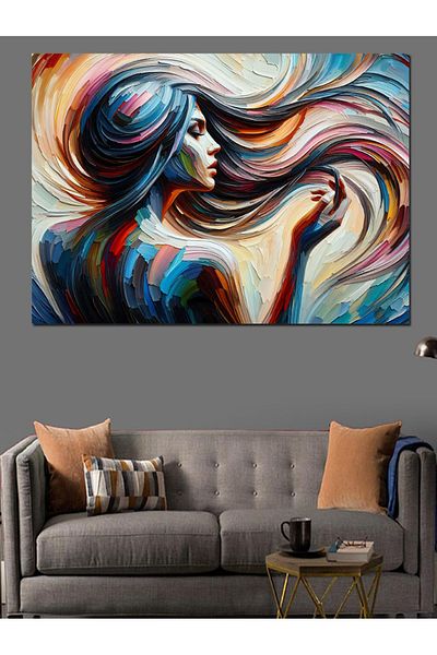 Tablomega Pânză decorativă pentru păr colorat - Lemn MDF