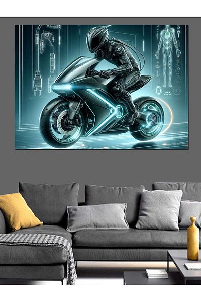 Tablomega Pânză decorativă pentru motociclete - Lemn MDF