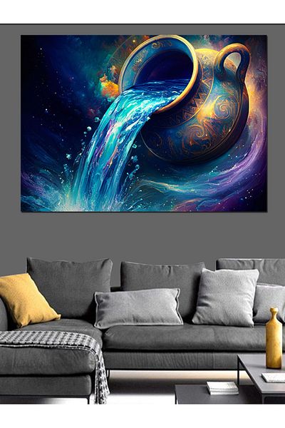 Tablomega Pânză decorativă Zodiac Vodă - Lemn MDF