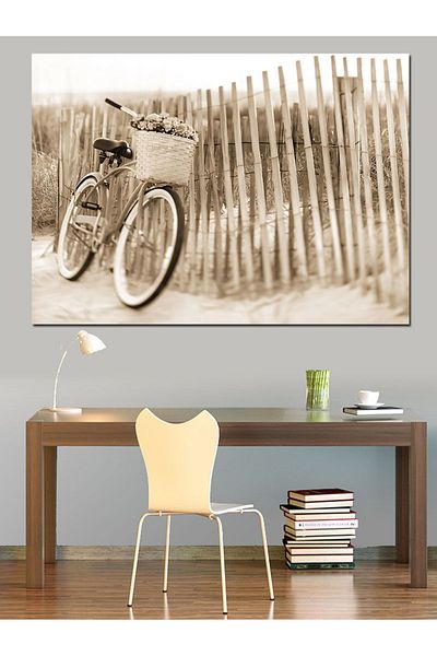 Tablomega Pânză decorativă retro pentru biciclete și câmp - MDF Lemn