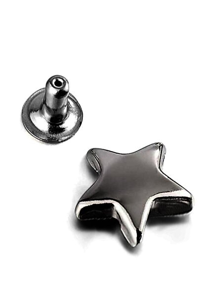 hapshoe 9 MM Platin Renk 30 Adet Perçin Yıldız Rivet