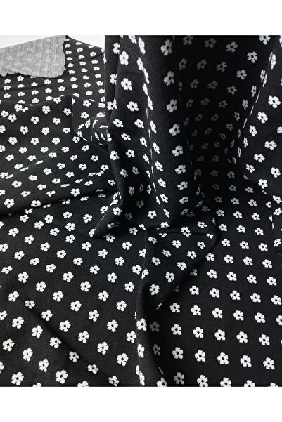 Kumaş Parça Чорно-білий жакардовий плетений (Ширина 120 см x Довжина 180 см)