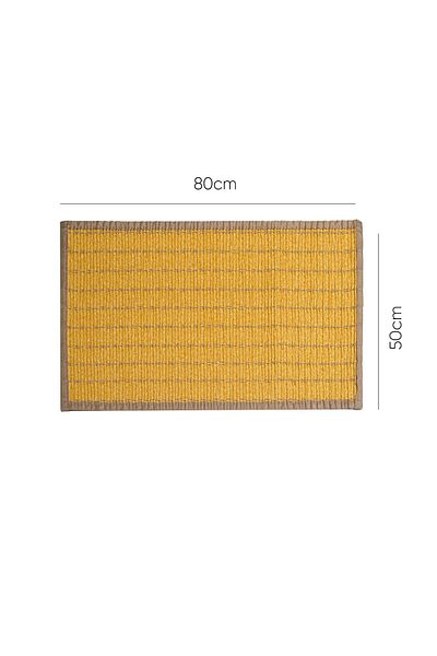 AHİR TİCARET Luxury Rattan Αντιολισθητικό Χαλάκι Μπάνιου - Αδιάβροχο - Χαλάκι πολλαπλών χρήσεων 50x80 cm