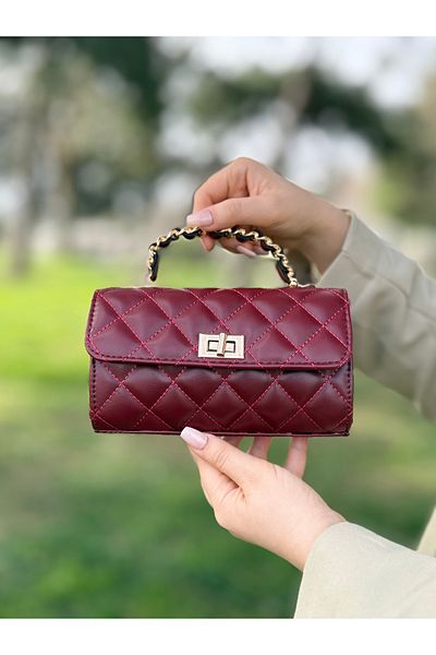 DEV 3 ADAM Claret Red Stylish and Elegant Box Model Hand Shoulder and Cross Women's Bag