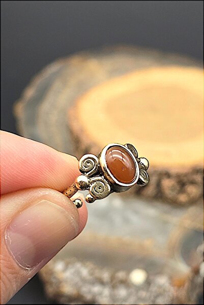 NBS Beautiful Naturel Stones Bakır Akik Zarif Tasarım Trend Kaliteli Yüzük Ayarlanabilir ( Hediye , Özel Gün , Trend )