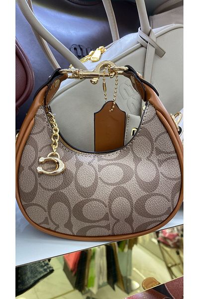 LEAUDER WOMEN حقيبة يد وكتف نسائية صغيرة الحجم مع إكسسوارات ذهبية وحزام COAC-HH