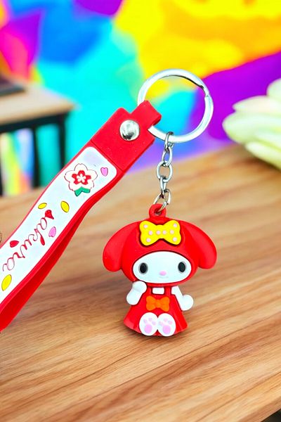 Piramit Kırtasiye Cute Keychain Silicone Figured Colorful Keyring Purse Wallet Ornament Accessory