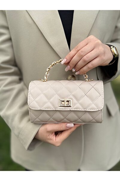 DEV 3 ADAM Light Mink Stylish and Elegant Box Model Hand Shoulder and Crossbody Women's Bag