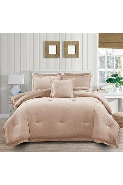Generic En Zone Winter Single and a Half Bedspread 4 Pieces || Dark Beige
