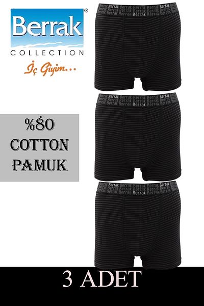 Berrak Stripe Patterned Men's Boxers